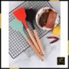Spatula Silicone Gagang Kayu Tahan Panas