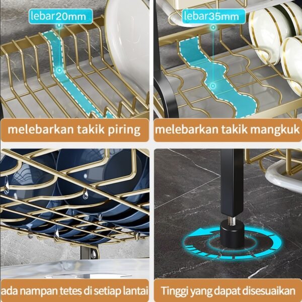 Rak Piring Dapur Stainless Steel