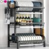 Rak Piring Rak Cuci Piring Penyimpanan Dapur Stainless Steel