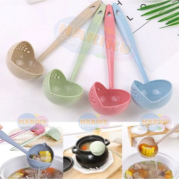 Centong Sop 2 in 1 / Centong Kuah Sop Sayur Saringan