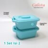 Lotus Square Set isi 2pcs - Calista Tempat Saji Makanan