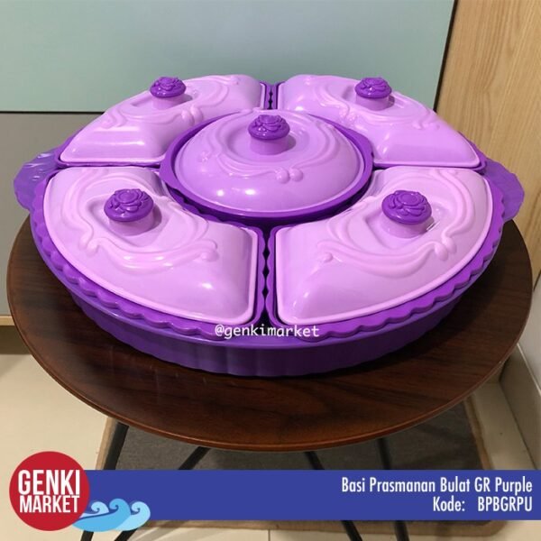 Prasmanan Bulat Jumbo 38cm 5in1 Tempat Penyimpanan Makanan
