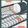 Rak Piring Rak Cuci Piring Penyimpanan Dapur Stainless Steel