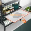 Rak Piring Rak Cuci Piring Penyimpanan Dapur Stainless Steel