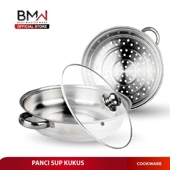 Panci Kukus Set Stainless Steel Panci Sup Steamer