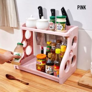 Rak Bumbu Dapur dan Pisau 2 Susun