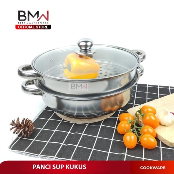 Panci Kukus Set Stainless Steel Panci Sup Steamer