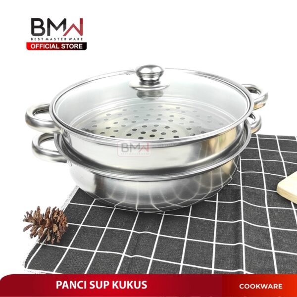 Panci Kukus Set Stainless Steel Panci Sup Steamer