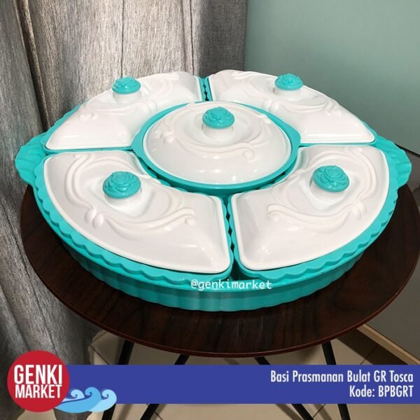 Prasmanan Bulat Jumbo 38cm 5in1 Tempat Penyimpanan Makanan