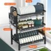Rak Piring Rak Cuci Piring Penyimpanan Dapur Stainless Steel