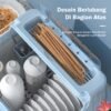 Rak  Pengering Mangkok rak piring plastik Dengan Tutup