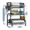 Rak Piring Rak Cuci Piring Penyimpanan Dapur Stainless Steel