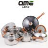 Panci Set Stainless Steel Dengan 6 Pcs