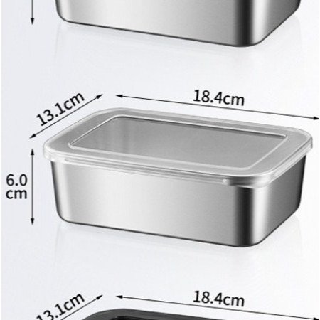 Kotak makanan kulkas stainless anti karat buah sayur daging