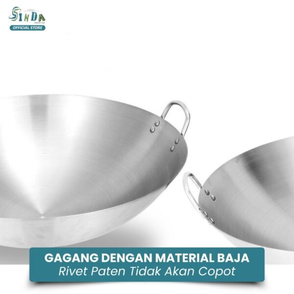 Wajan Penggorengan Stainless Steel Anti Lengket