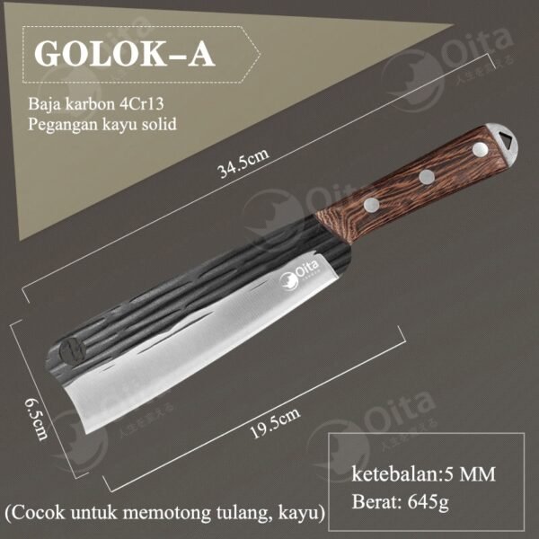 Oita Golok Baja Per Asli Golok Sembelih Super Tajam Golok Baja
