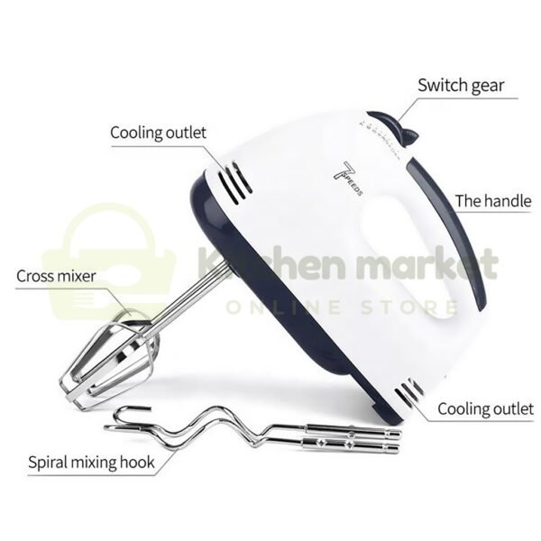 Mixer Elektrik 7 Speed Alat Pengaduk Otomatis 7 Level