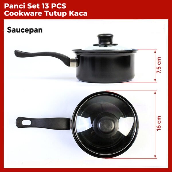 Cookware Panci Set 13 IN 1 Wajan Penggorengan Spatula Set Isi 13Pcs Saucepan