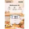 Panci Listrik 2.4L Anti Lengke multifungsi 3 in 1 steamer