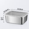 Kotak makanan kulkas stainless anti karat buah sayur daging