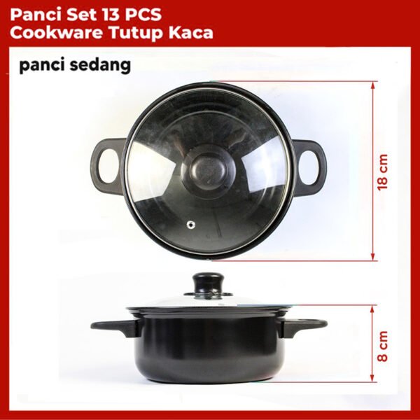 Cookware Panci Set 13 IN 1 Wajan Penggorengan Spatula Set Isi 13Pcs Saucepan