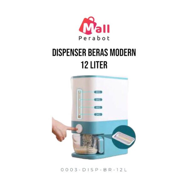 Wadah Penyimpanan Beras Otomatis Dispenser Beras 12 Liter Rice Dispencer