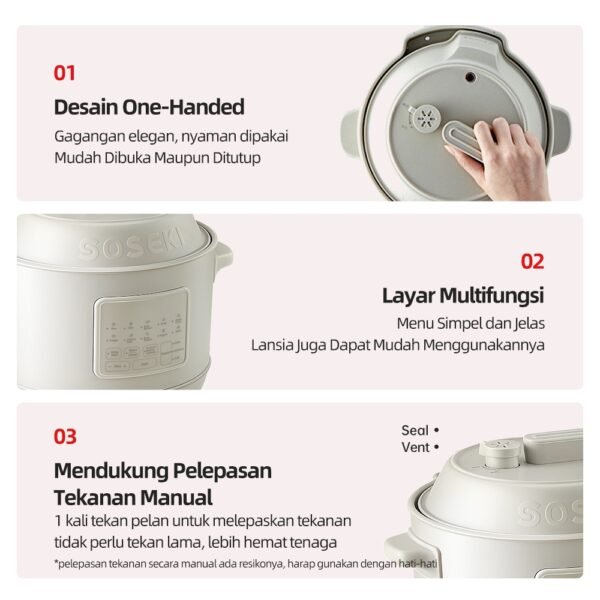 Panci Presto Listrik 1.2L / Electric Pressure Cooker