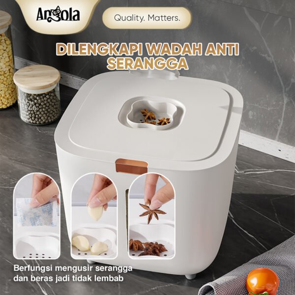 Tempat Beras Anti Kutu dan Serangga 15KG