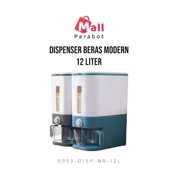 Wadah Penyimpanan Beras Otomatis Dispenser Beras 12 Liter Rice Dispencer