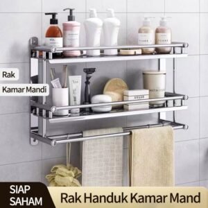 Rak Handuk Gantungan Dinding Stainless Steel