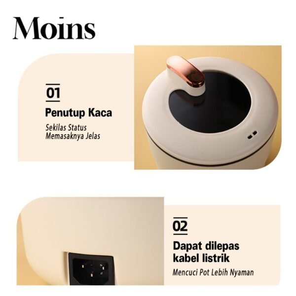 Rice Cooker Mini 18CM Coklat Penanak Nasi Serbaguna Panci Listrik