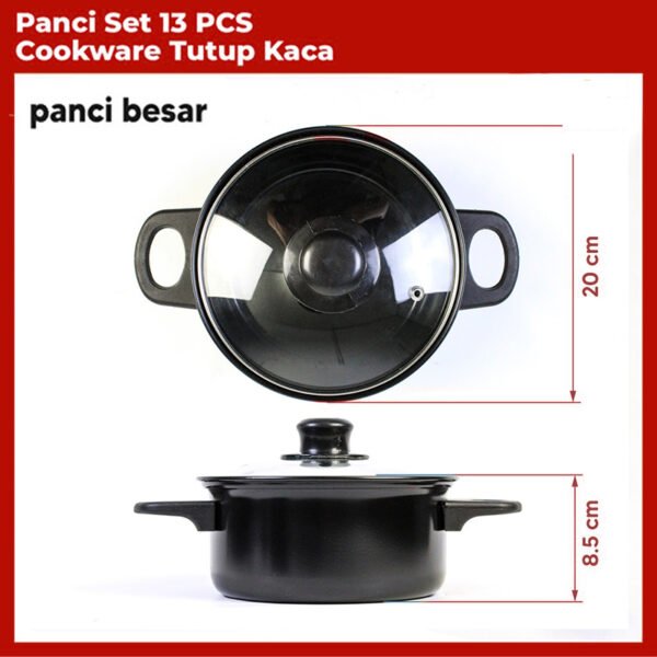 Cookware Panci Set 13 IN 1 Wajan Penggorengan Spatula Set Isi 13Pcs Saucepan