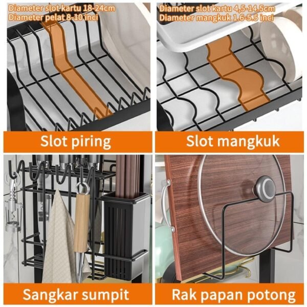 Rak Piring Stainless Steel