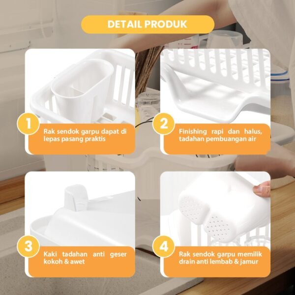 Tempat Rak Pengering Piring Mangkok