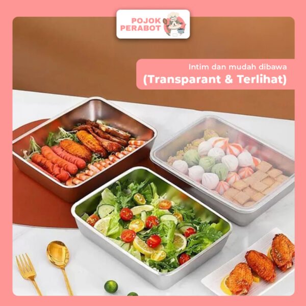 Food Box Container Stainless Steel Wadah Makanan Food