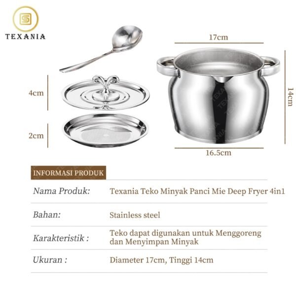 Deep Fryer 5in1 Wadah Penyaring Minyak Multifungsi