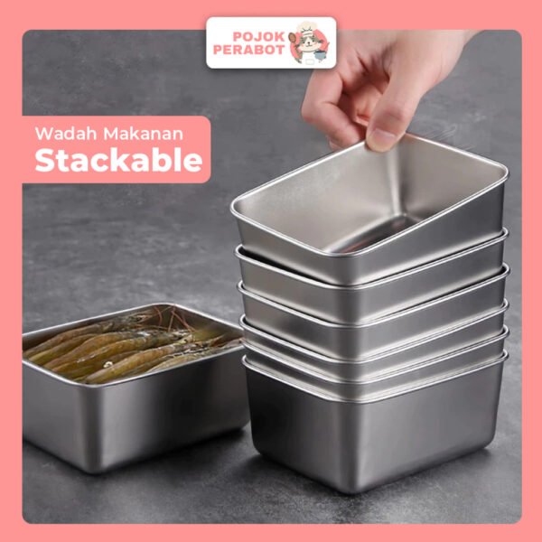 Food Box Container Stainless Steel Wadah Makanan Food