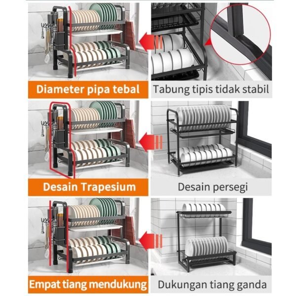 Rak Piring Stainless Steel
