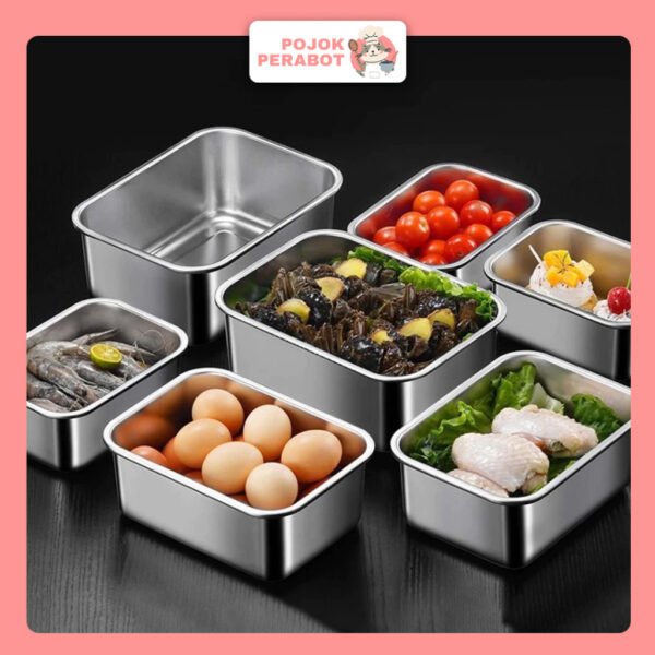 Food Box Container Stainless Steel Wadah Makanan Food