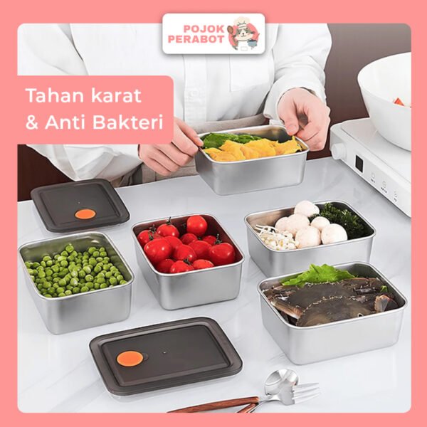 Food Box Container Stainless Steel Wadah Makanan Food
