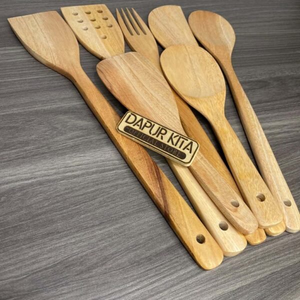 Spatula Kayu Set (Isi 7 Pcs)