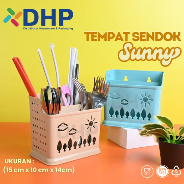 Tempat Sendok SUNNY Warna Elegan 4 Sekat