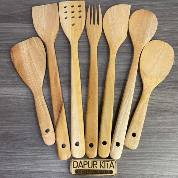 Spatula Kayu Set (Isi 7 Pcs)