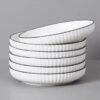 Piring Porcelain Emboss Elegant Plate 7 & 8 Inch