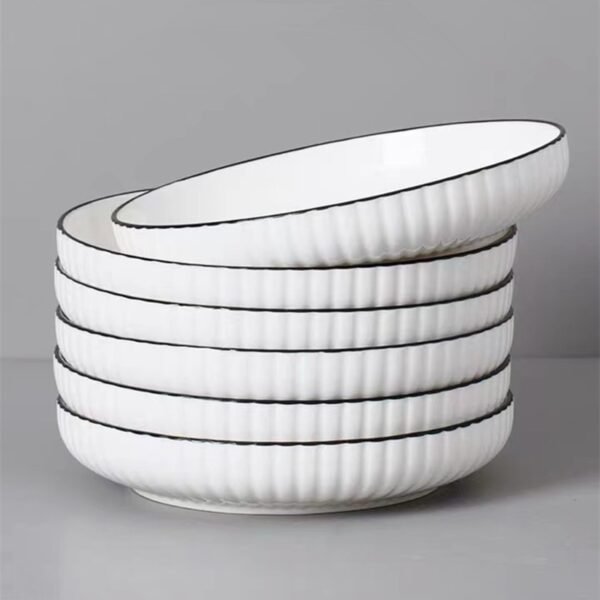 Piring Porcelain Emboss Elegant Plate 7 & 8 Inch