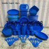 Set Kombo Super 41pcs / Piring segi / Mangkok Segi / Gelas Ulir 450ml