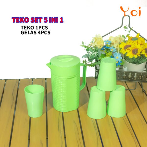 Yoi - Teko Set Plastik 4 in 1 / Tempat Air Minum / 1.5 Liter