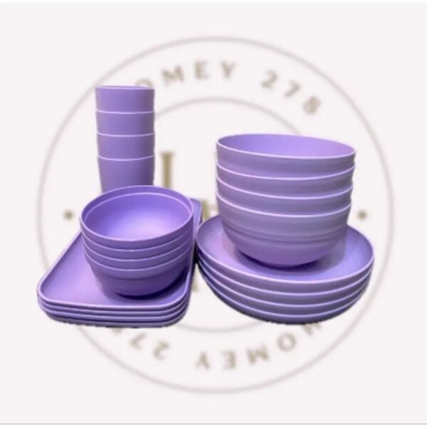 20pcs/set PIRING MANGKOK BASO SUP GELAS PELASTIK