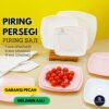 Piring Saji Persegi Melamin Extra Tebal Elegan Mewah