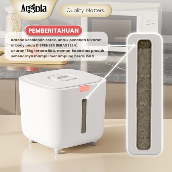Tempat Beras Anti Kutu dan Serangga 15KG